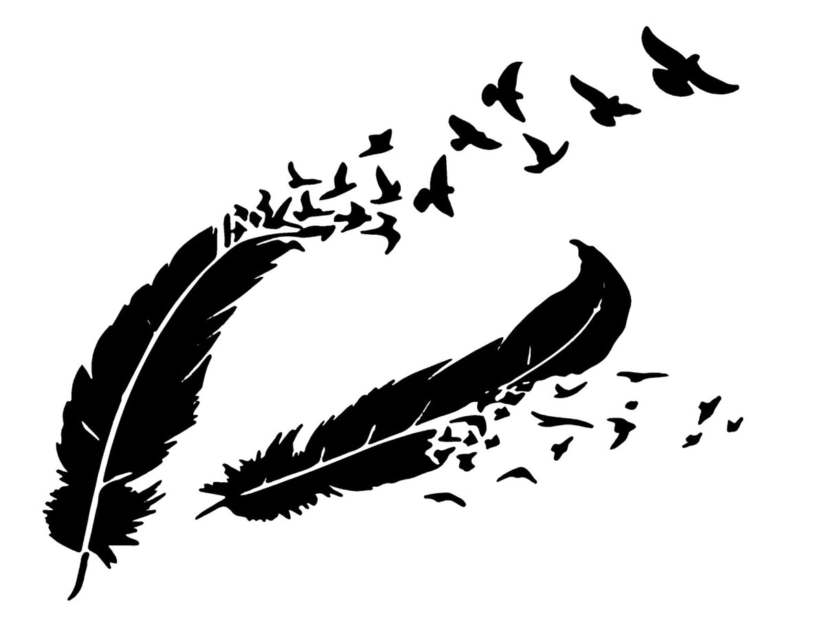Birds of a Feather Mylar Stencil, Reusable 190 Micron