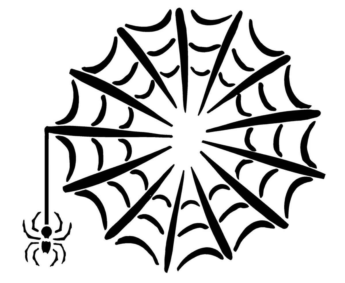 Spider and Web Mylar Stencil, Reusable 190 Micron