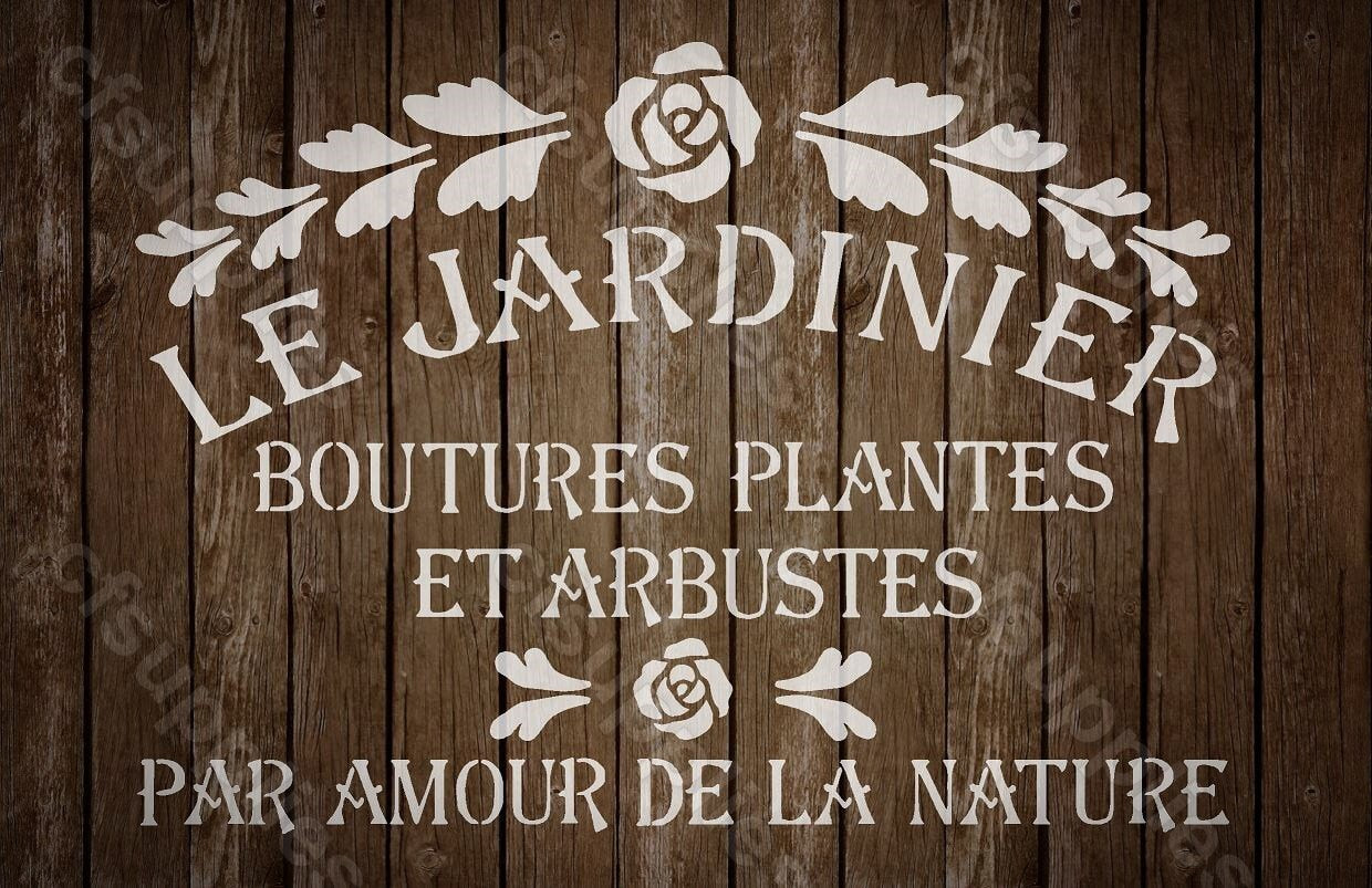 Vintage Stencil | Le Jardinier A5/A4/A3 sizes 190 micron (#212)