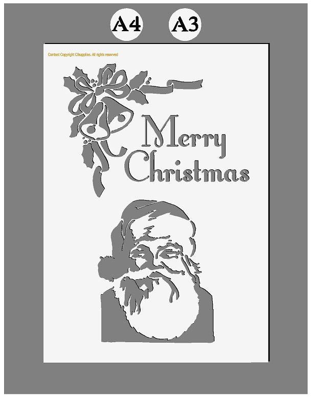 Christmas Mylar Stencils | Snow Spray stencil |  A3/A4 sheet sizes