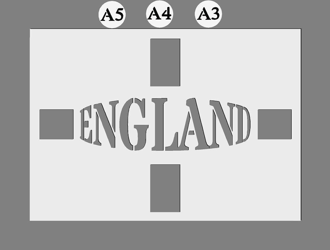 Mylar Stencil, 'England Ensign/Flag '  125/190 micron, Reusable Craft 