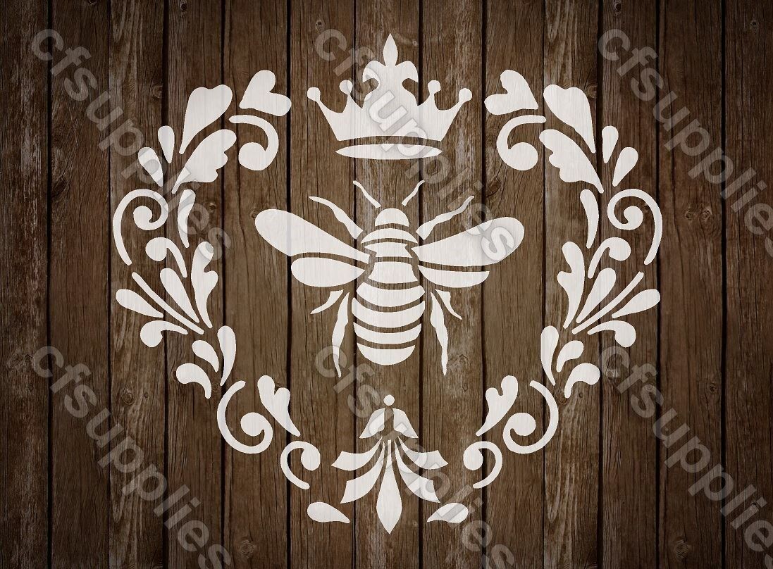 SHABBY CHIC Mylar stencil FRENCH VINTAGE Royal Bee 190 micron MYLAR A5