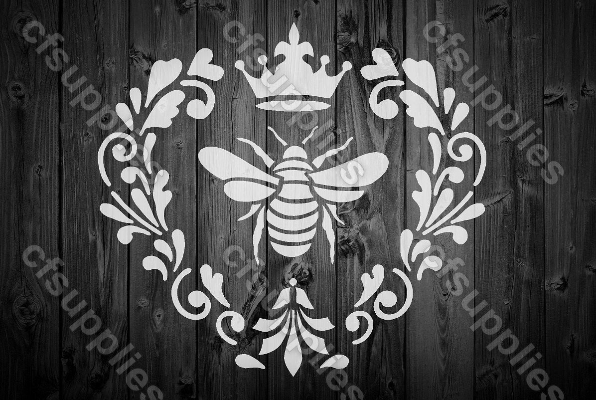 SHABBY CHIC Mylar stencil FRENCH VINTAGE Royal Bee 190 micron MYLAR A5