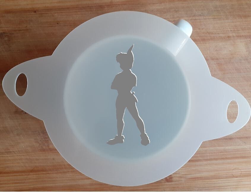 110mm Peter Pan Stencil, Coffee, Cookie, Cake, Face Paint,  190 um Ste