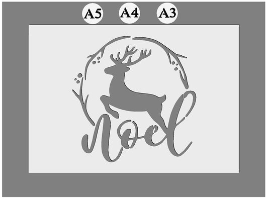 CHRISTMAS 'NOEL' MYLAR STENCIL  125/190 micron A3/A4/A5 REUSABLE (31)