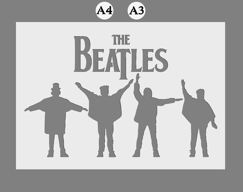 MYLAR STENCIL 'The Beatles' Help Theme (6)