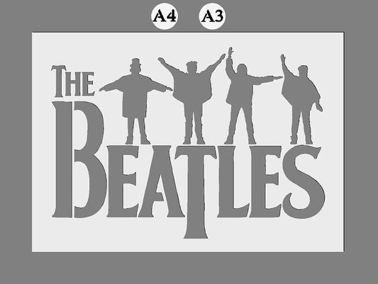 MYLAR STENCIL 'The Beatles' Help Theme