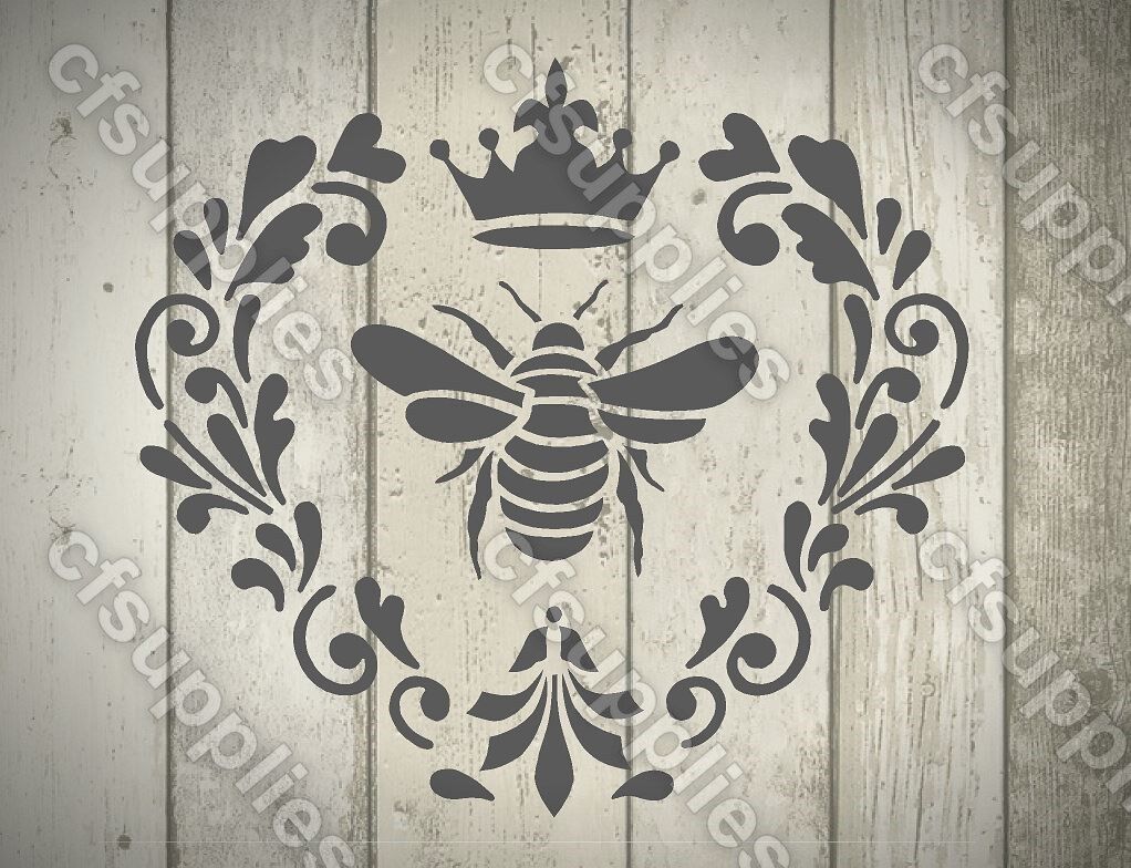 SHABBY CHIC Mylar stencil FRENCH VINTAGE Royal Bee 190 micron MYLAR A5