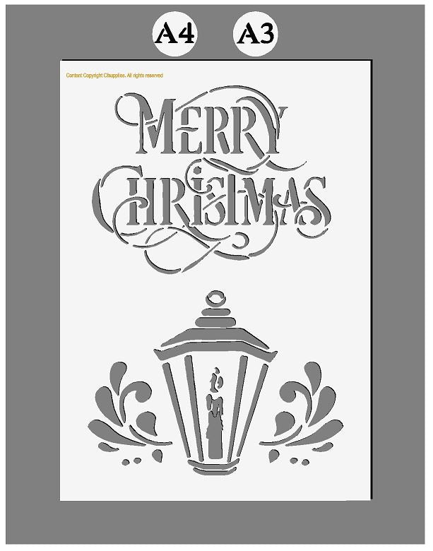 Christmas Mylar Stencils | Snow Spray stencil |  A3/A4 sheet sizes