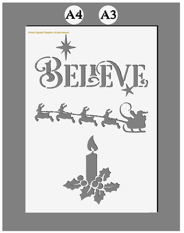 Christmas Mylar Stencils | Snow Spray stencil |  A3/A4 sheet sizes