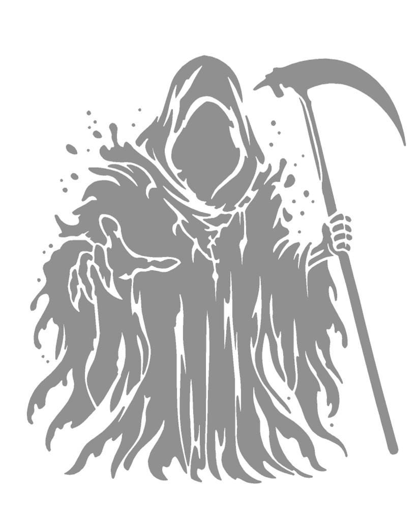 Reaper Stencil: Reusable 190 Micron Mylar, Art & Decor