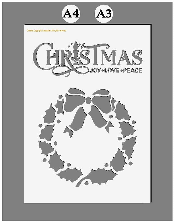 Christmas Mylar Stencils | Snow Spray stencil |  A3/A4 sheet sizes