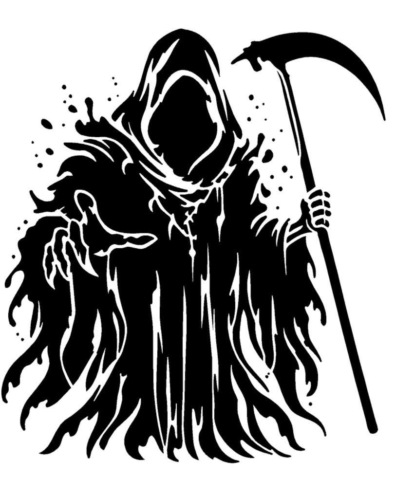 Reaper Stencil: Reusable 190 Micron Mylar, Art & Decor