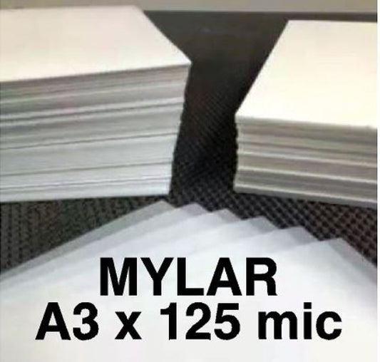 A3 Mylar Stencil sheets 125 micron (5 - 1000) 420mm x 297mm