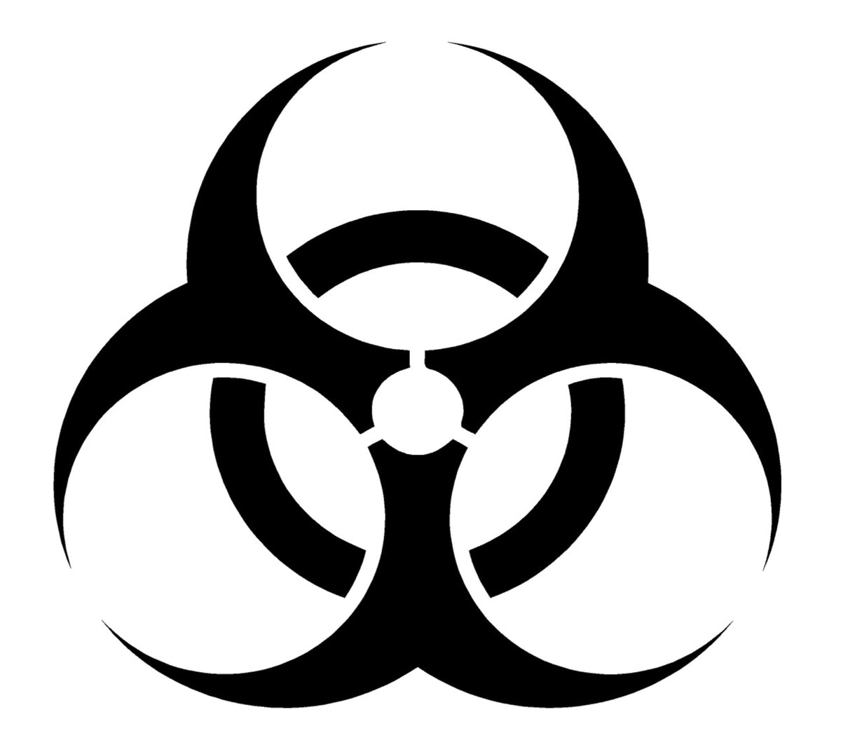 Biohazard Symbol Mylar Stencil, Reusable 190 Micron
