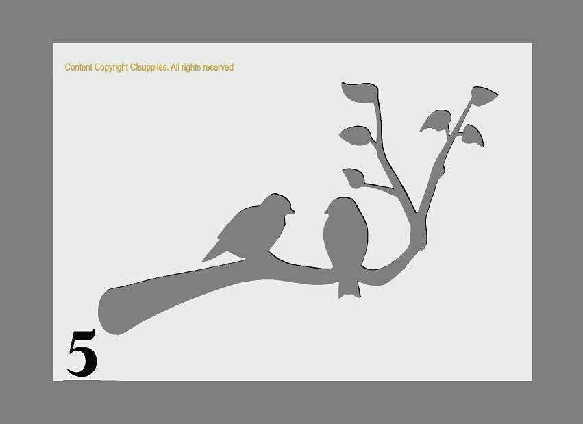 Bird Collections Mylar Stencil, Choice of 6 Designs, Reusable 190 Micron