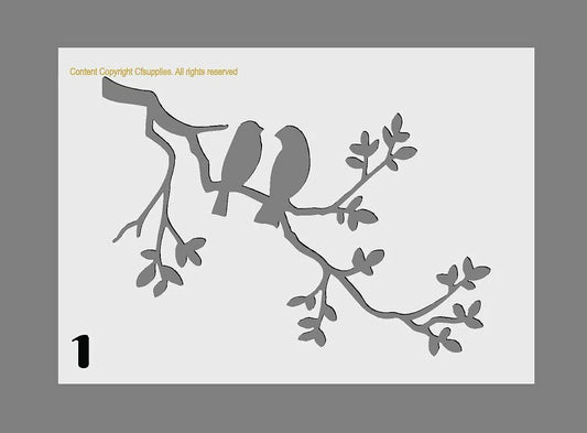 Bird Collections Mylar Stencil, Choice of 6 Designs, Reusable 190 Micron
