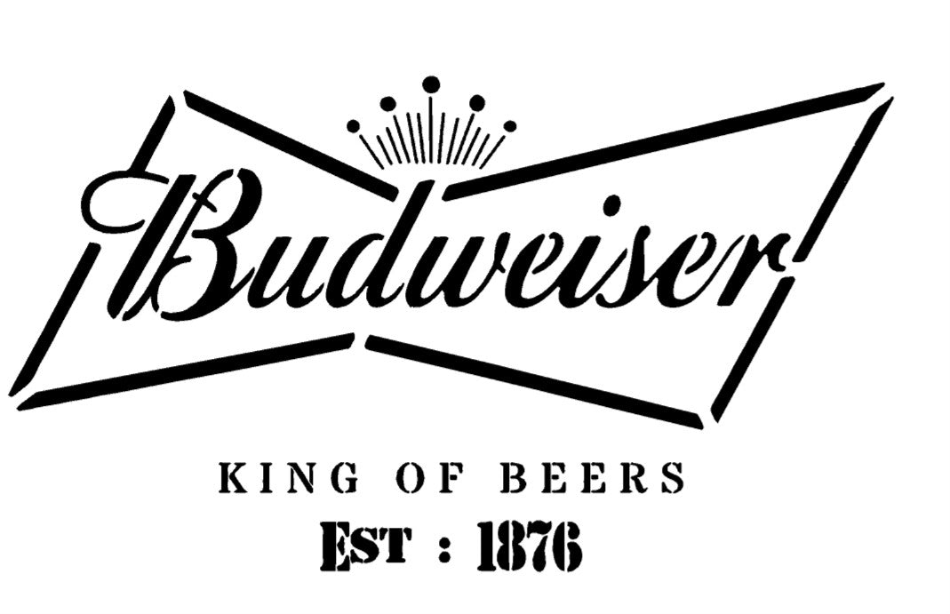 Budweiser Mylar Stencil, Reusable 190 Micron