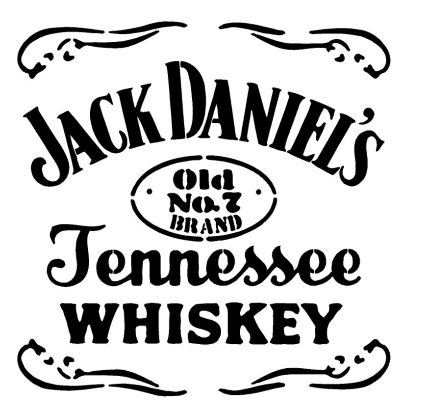 Jack Daniel's Tennessee Whiskey Mylar Stencil, Reusable 190 Micron