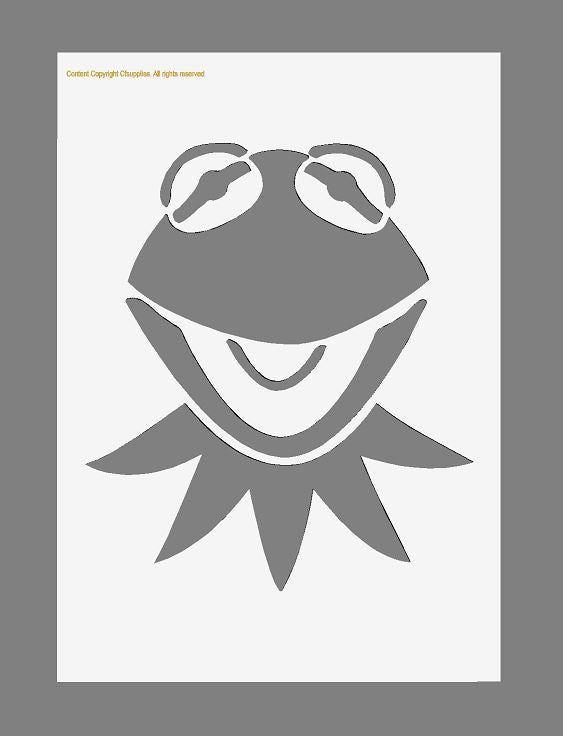 Kermit The Frog Muppet Mylar Stencil A5/A4/A3 sizes 190 micron