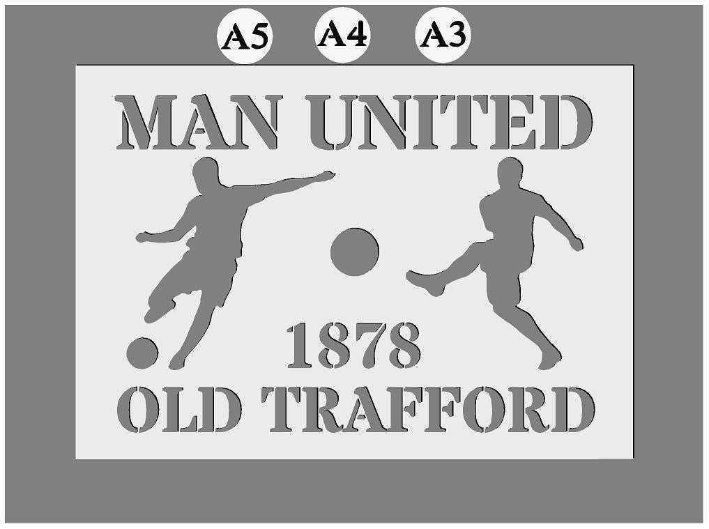 Football Club any team Custom Mylar Stencil  in A3/A4/A5 sheet sizes