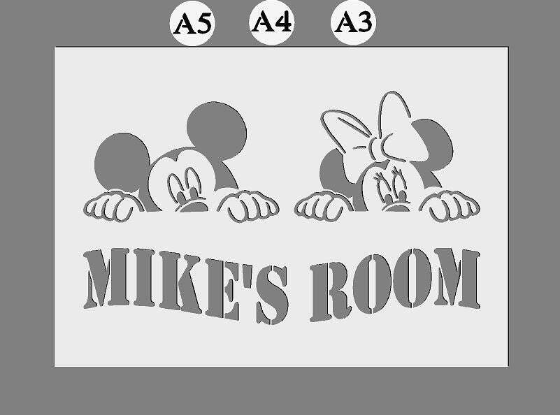 Personalised Cartoon character Mylar Stencil, Reusable 190 Micron