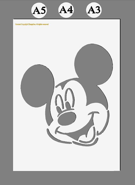 Mickey Mouse Disney Mylar Stencil A5/A4/A3 sizes 190 micron (2)