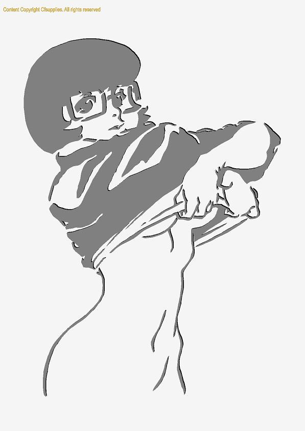 Sexy Velma Mylar Stencil A5/A4/A3 sizes 190 micron