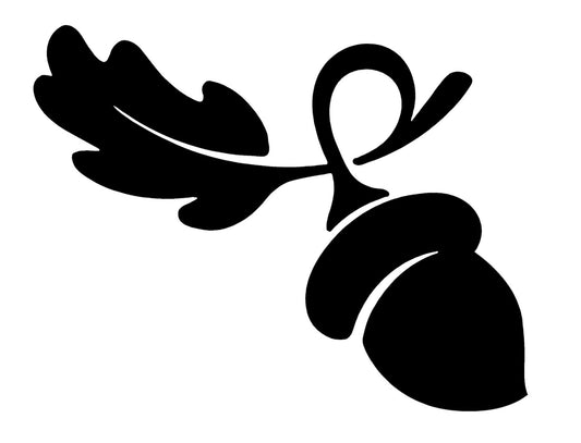 Single Acorn and Oak Leaf Mylar Stencil, Reusable 190 Micron