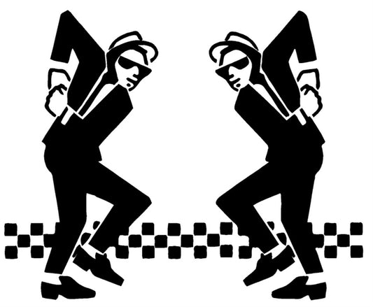 Ska Dancers Mylar Stencil, Reusable 190 Micron
