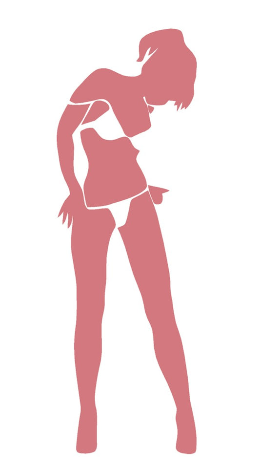 Standing Lady Silhouette Mylar Stencil, Reusable 190 Micron