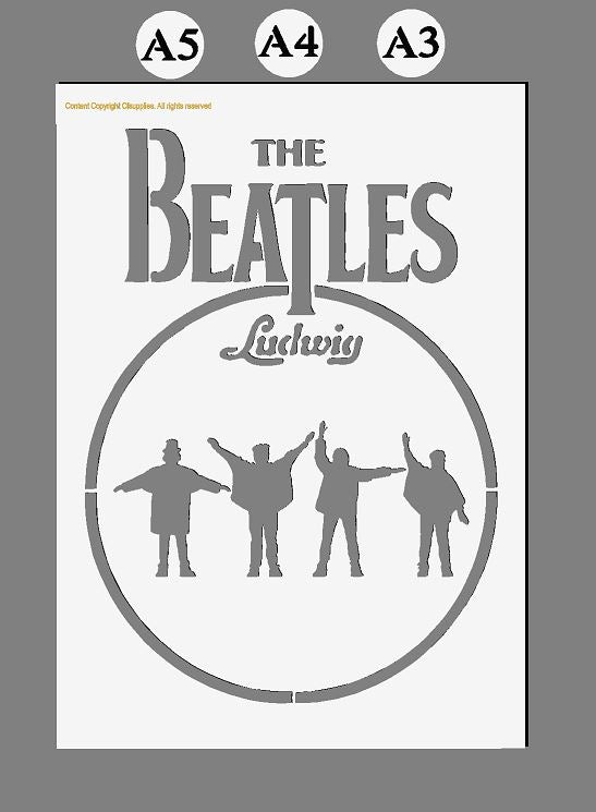 The Beatles, Mylar Stencil, Fab 4 Stencils