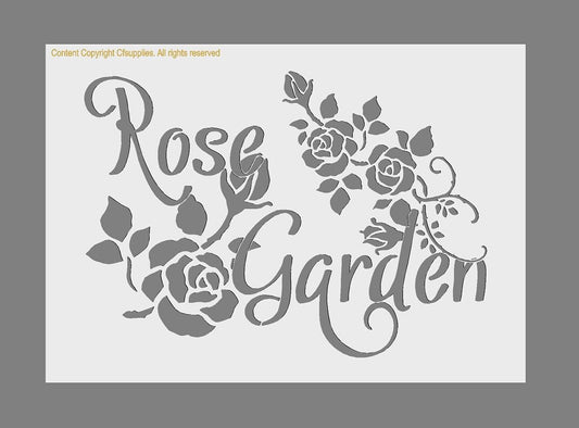 Rose Garden | Shabby Chic Mylar Stencil A5/A4/A3 sizes  190 micron (26