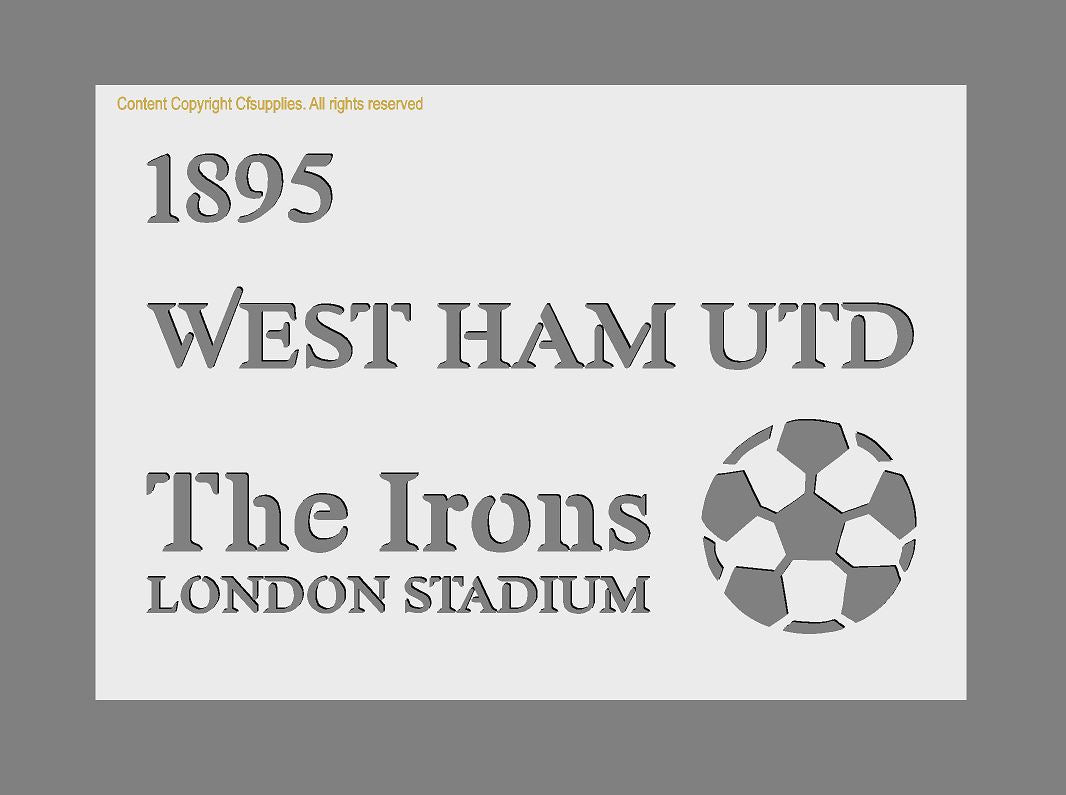 Football Clubs Custom Mylar Stencil