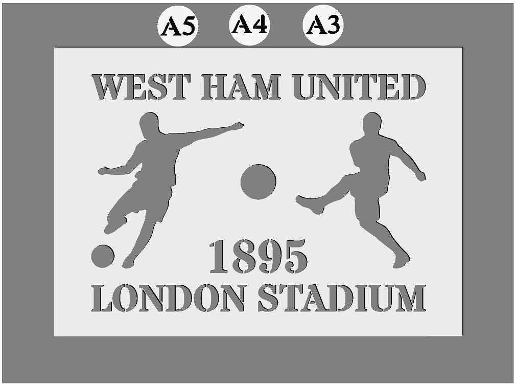 Football Club any team Custom Mylar Stencil  in A3/A4/A5 sheet sizes