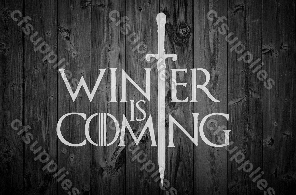 Game of Thrones Mylar Stencil 'Winter is Coming' A5/A4/A3 sizes 190 mi