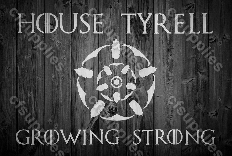 Game of Thrones Mylar Stencil 'House Tyrell' A5/A4/A3 sizes 190 micron