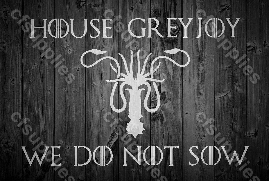 Game of Thrones Mylar Stencils 'House Greyjoy' A5/A4/A3 sizes 190 micr