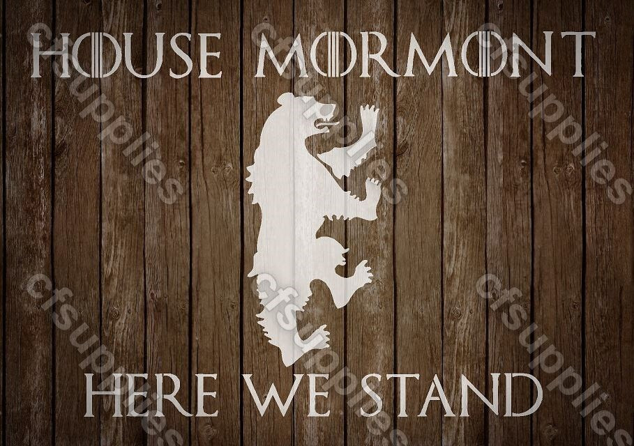 Game of Thrones Mylar Stencil 'House Mormont' A5/A4/A3  190 micron