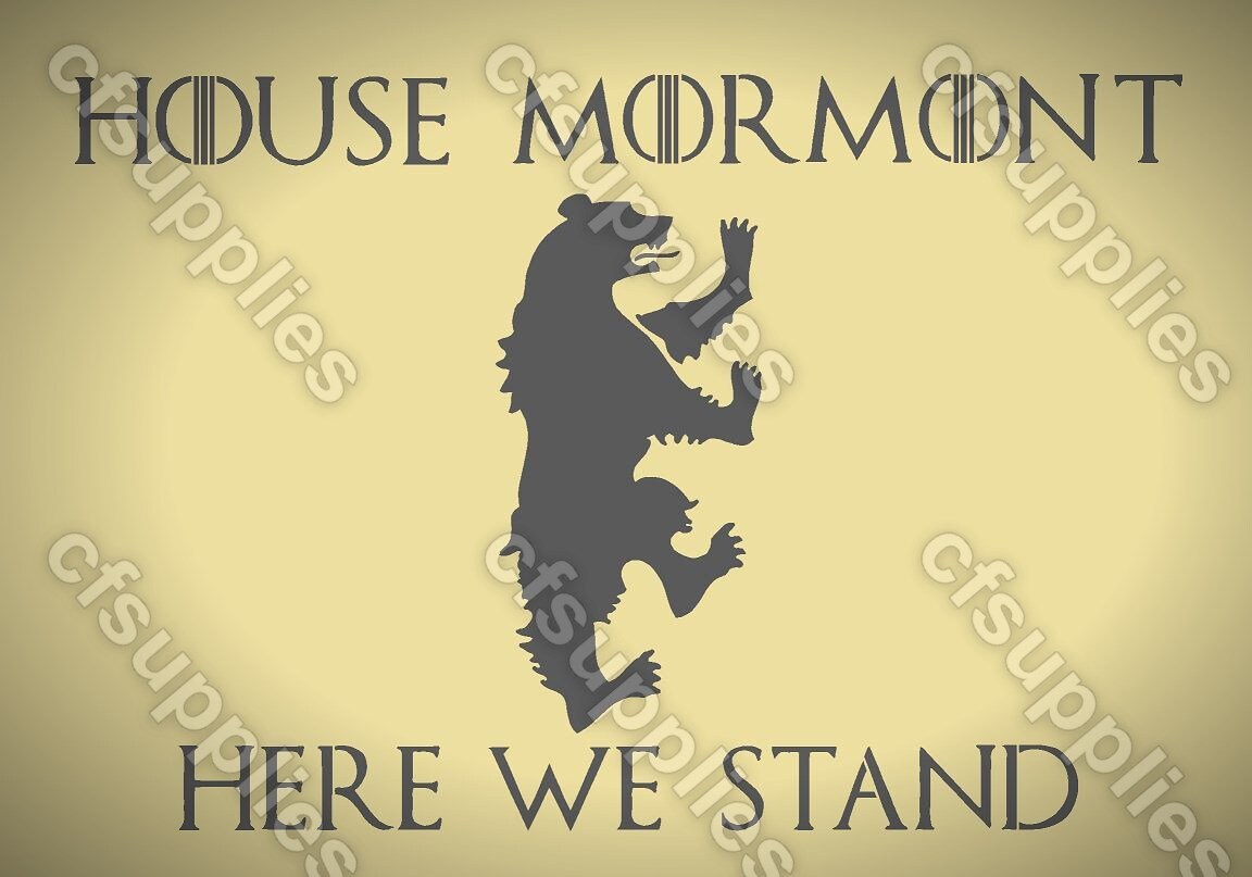 Game of Thrones Mylar Stencil 'House Mormont' A5/A4/A3  190 micron