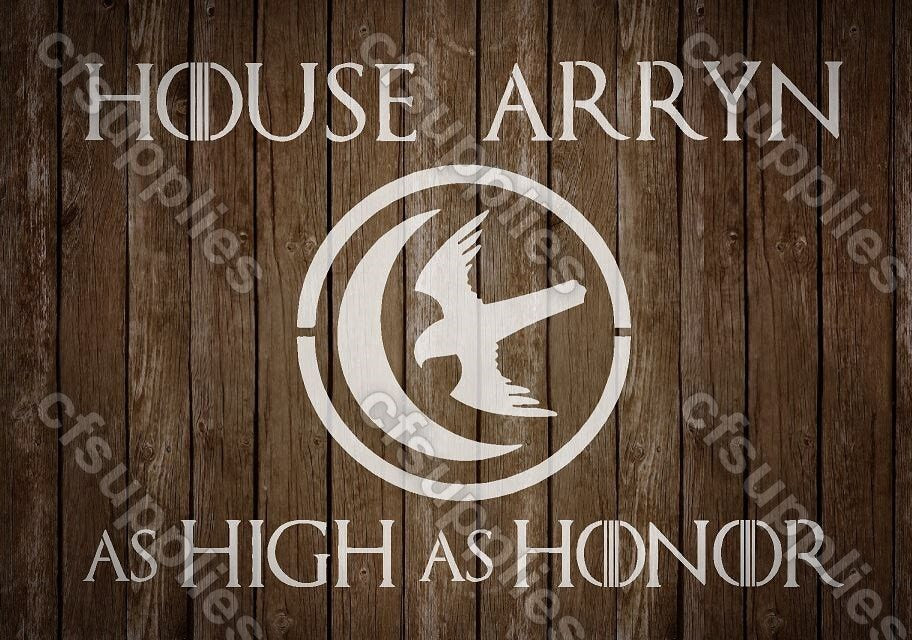 Game of Thrones Mylar Stencils 'House Arryn' A5/A4/A3 sizes 190 micron