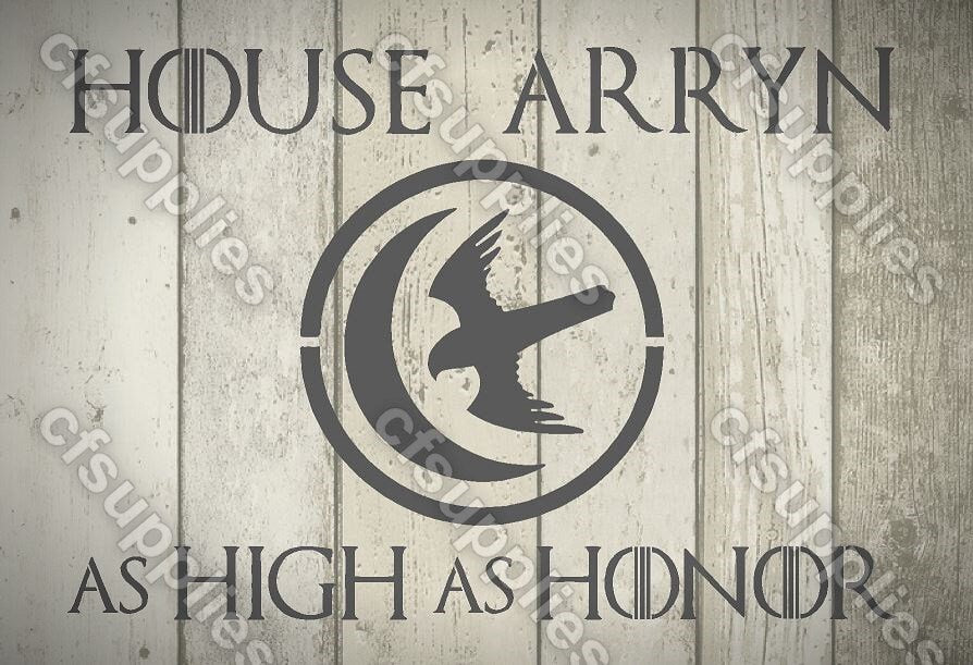 Game of Thrones Mylar Stencils 'House Arryn' A5/A4/A3 sizes 190 micron