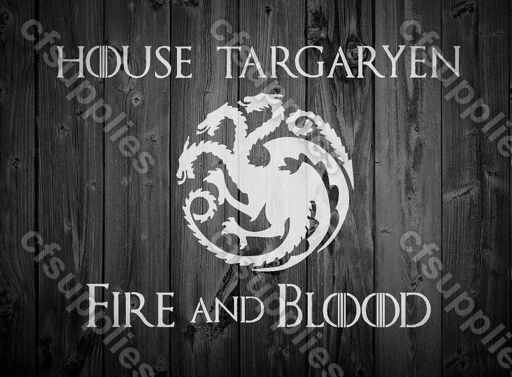 Game of Thrones Mylar Stencils 'House Targaryen' A5/A4/A3 sizes 190 mi