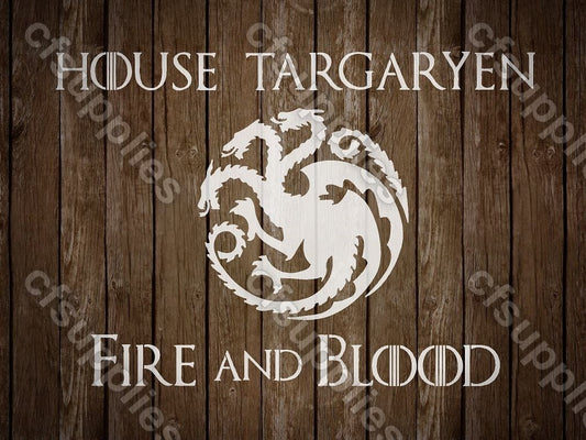 Game of Thrones Mylar Stencils 'House Targaryen'
