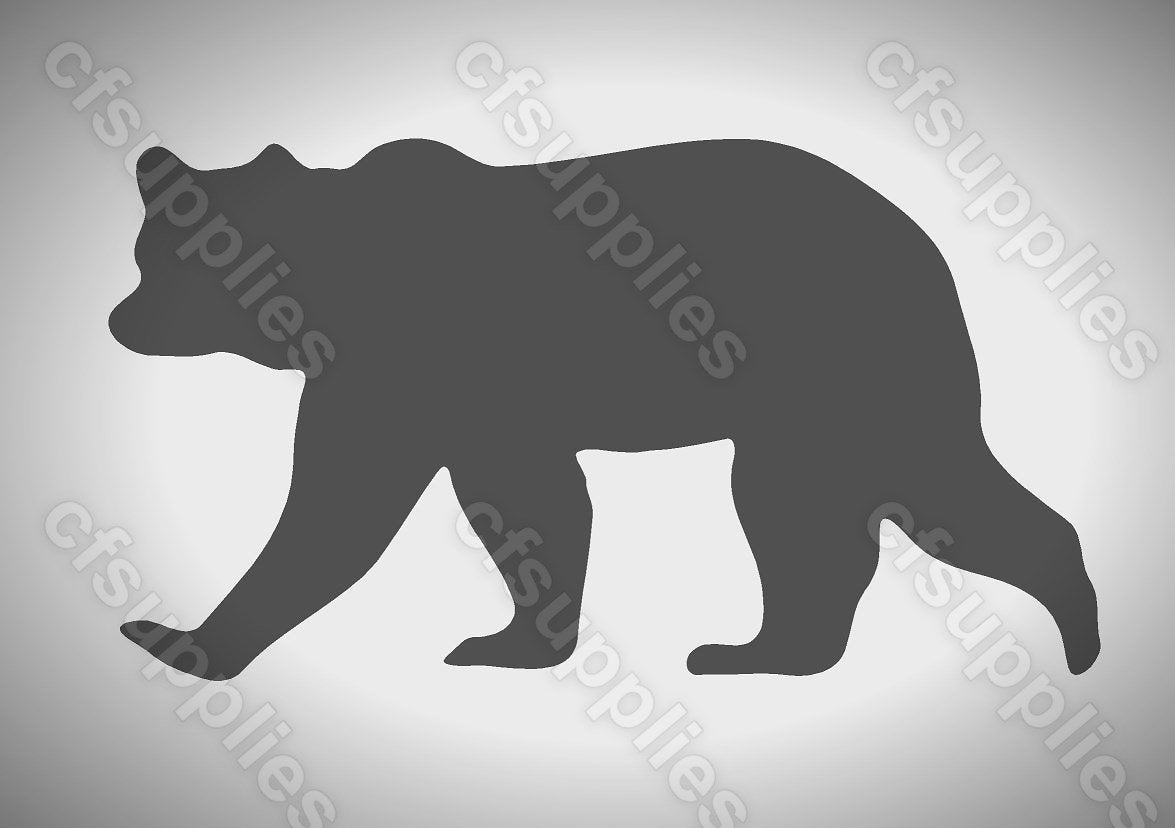 Animal  'BEAR' Reusable Mylar Stencil in A3/A4/A5 sizes 190 micron