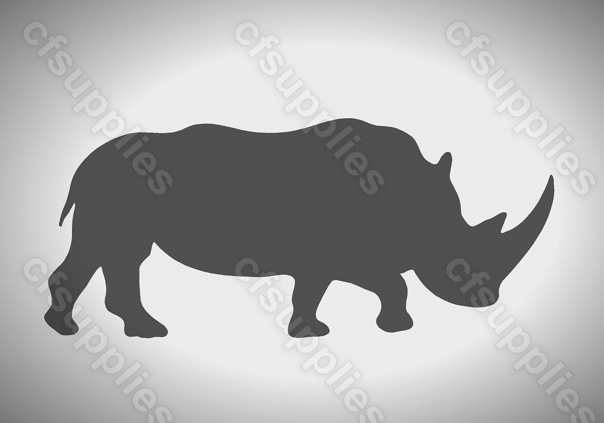 Animal 'RHINO' Reusable Mylar Stencil in A3/A4/A5 sizes 190 micron