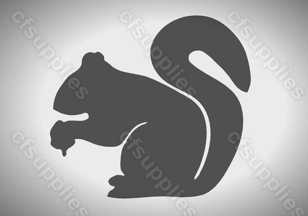 Animal 'SQUIRREL' Mylar Stencil in A3/A4/A5 sizes 190 micron reusable