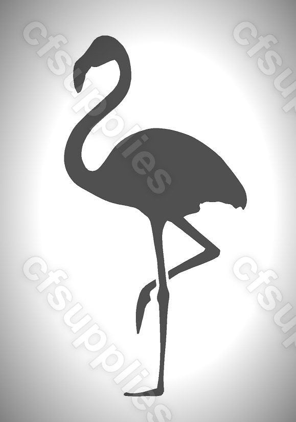 Animal 'FLAMINGO' Reusable Mylar Stencil in A3/A4/A5 sizes 190 micron 