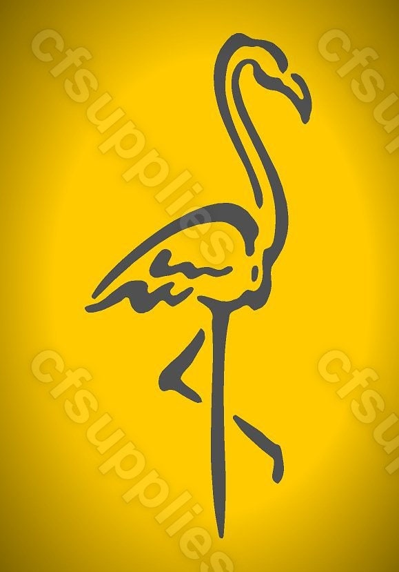 Animal  'FLAMINGO' Mylar Stencil A3/A4/A5 sizes Tough 190 micron Re-us