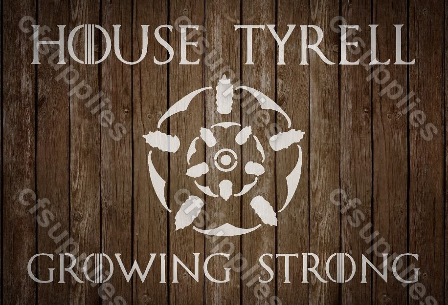 Game of Thrones Mylar Stencil 'House Tyrell' A5/A4/A3 sizes 190 micron